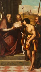 Johannes der Täufer, Johannes Chrysostomus, Johannes der Evangelist und Theodor